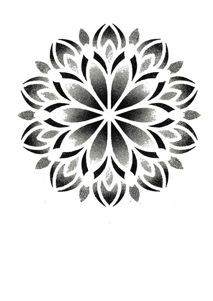 a black and white drawing of a flower