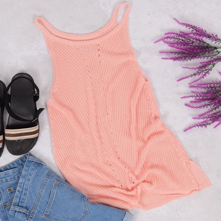 Light knit and summer can be such a cute and chic combo! Easily pair this knitted summer tank with your best denim shorts and leather sandals. MEASUREMENTS: Small | Chest & Hem Opening: 36-38Medium | Chest & Hem Opening: 38-40Large | Chest & Hem Opening: 40-42XL | Chest & Hem Opening: 42-44 Best Denim Shorts, Eatonton Georgia, Light Knit, Summer Tank, Small Chest, Knit Tanks, Leather Sandals, Blue Grey, Pink White