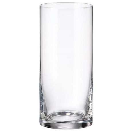 an empty glass is shown on a white background