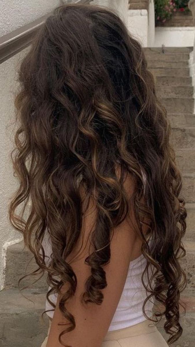 Fancy Hairstyles Half Up Half Down, Waist Pics Aesthetic, Waist Long Hair, Brown Curls, Brown Curly Hair, Hair Stylies, Good Hair Day, Waist Strap, Design Fabric