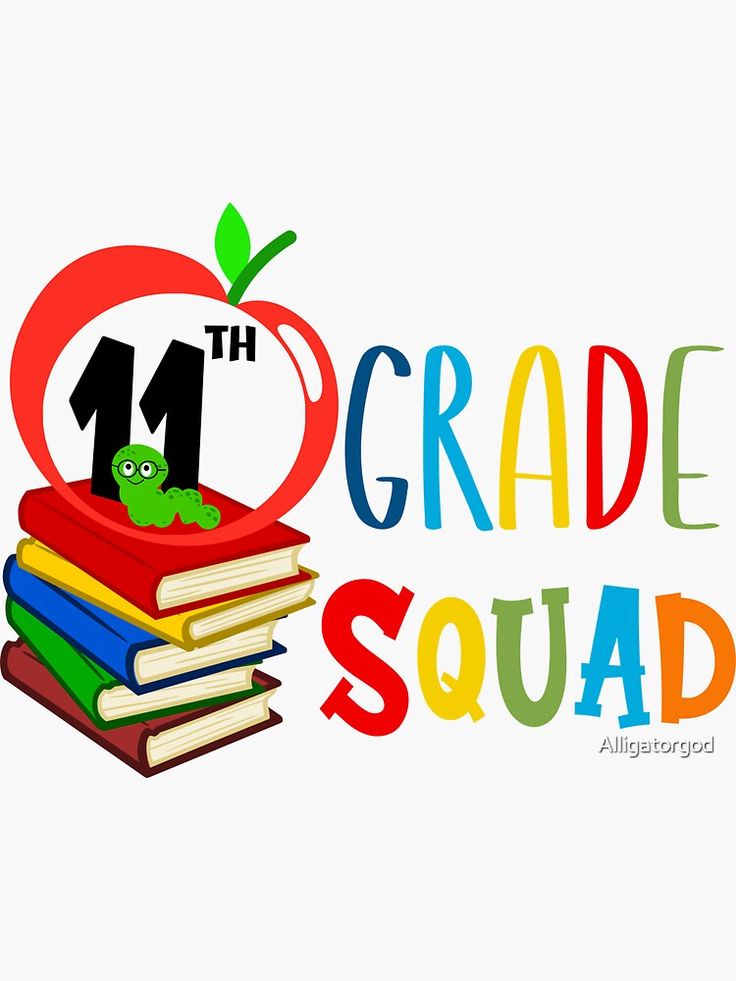 an apple sitting on top of a pile of books with the number one grade squad