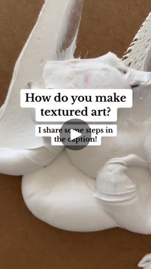 a white sculpture with the words how do you make textured art? i share six steps in the caption