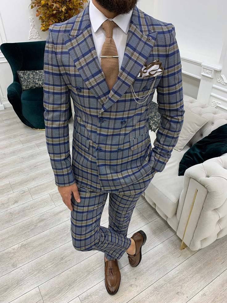 Style with cause Casual Suits, Pants Gift, Business Suits, Mens Fashion Classic, Plaid Suit, Formal Suits, Mens Plaid, Fashion Suits, Casual Suit