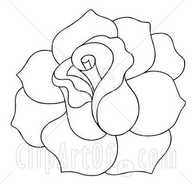 the outline of a flower on a white background