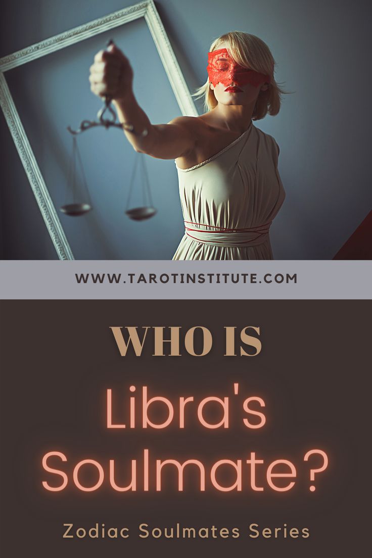 a woman in a white dress holding a scale with the words who is libra's soulmate?