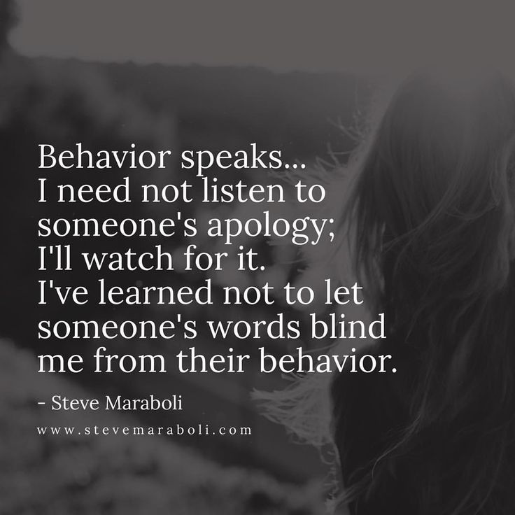 a black and white photo with the words behavior speaks i need not listen to someone's