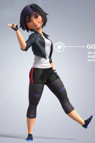 an animated woman is running while holding a cell phone in her right hand and the caption says go tomagoo