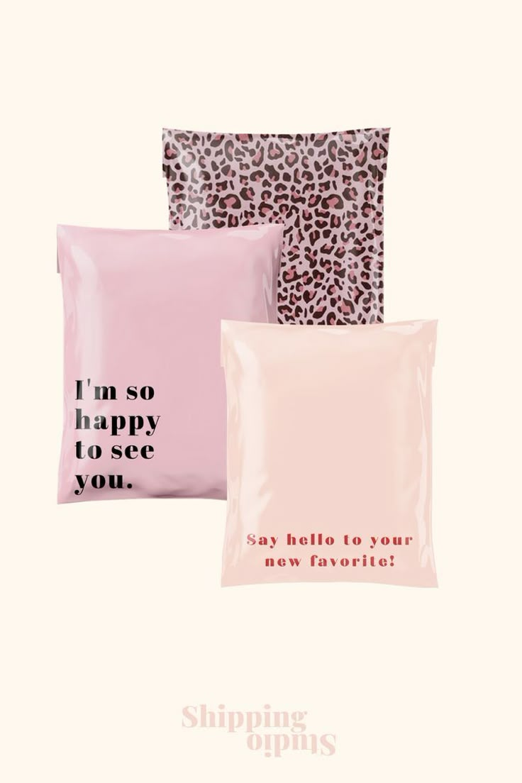 three pillows that say i'm so happy to be you and have leopard print on them