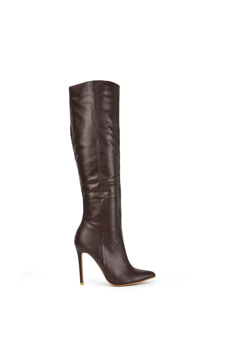 Discover 'Nora' Pointed Toe Zip Up Knee High Stiletto Heel Long Boots at XY London available to buy online at Debenhams. Available with next day delivery and free returns. Find your perfect fit today. Oversized Hoodie Dress, Pointy Boots, Latex Leggings, Platform Stilettos, Stiletto Boots, Beautiful Boots, Long Boots, Boot Pumps, Thigh High Boots