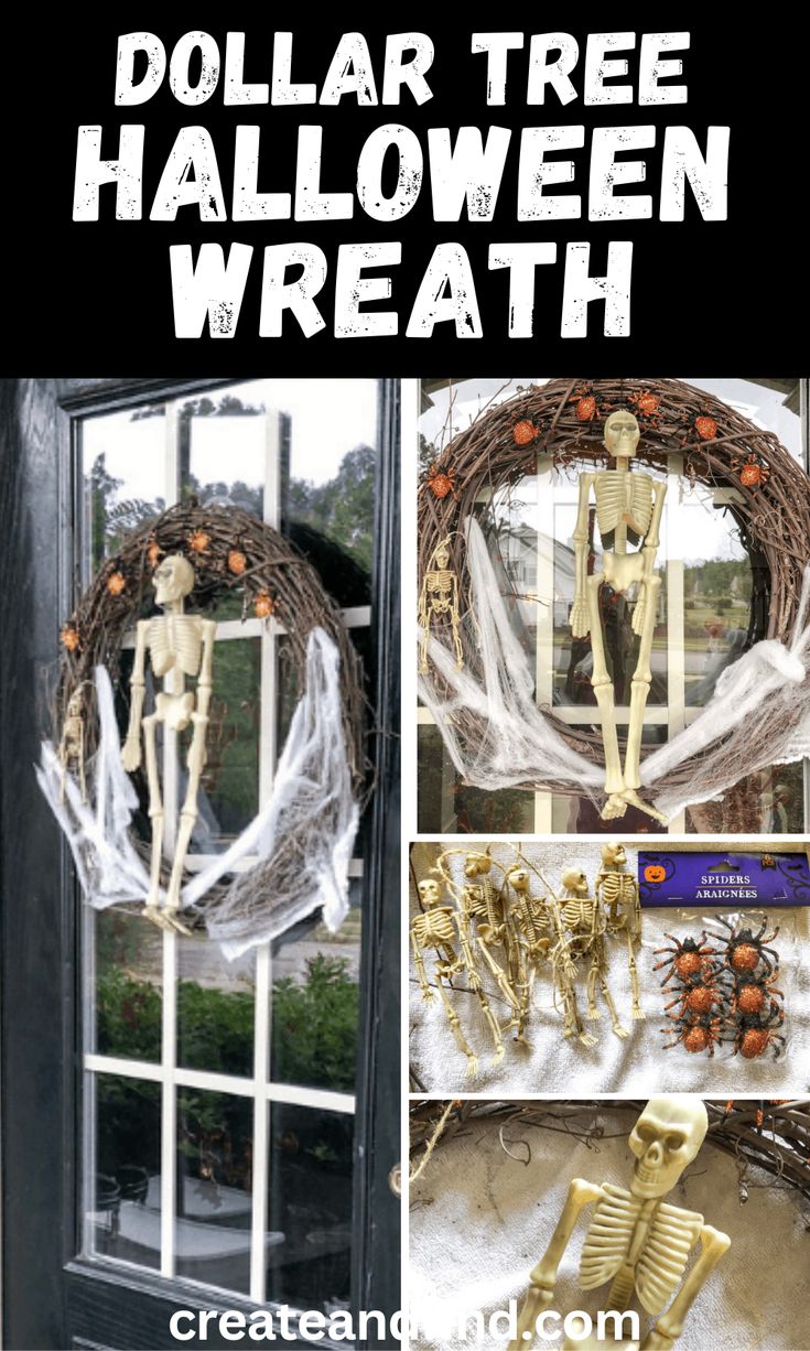 DIY Dollar Tree Halloween wreath. Dollar Tree Halloween Decor, Halloween Decorations To Make, Dollar Tree Halloween, Easy Halloween Decorations, Scary Halloween Decorations, Halloween Food For Party, Cheap Diy, Diy Halloween Costumes, Halloween Outdoor Decorations