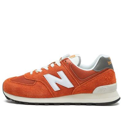 The New Balance 574 'Orange Burst' is a classic silhouette that brings back the retro look with a modern twist. Featuring an Encap midsole for superior cushioning and comfort, the sneaker is perfect for everyday wear. The orange and white colorway adds a subtle yet stylish touch to any outfit. The 574 series is inspired by the classic New Balance look, making it the perfect choice for those who appreciate classic style. With the rubber sole, the sneaker is perfect for any activity, from running to casual outings. Get the New Balance 574 'Orange Burst' and experience the classic style with a modern twist. (SNKR/Cozy/Unisex/Low Top/Wear-resistant) Classic Orange Sneakers With Rubber Sole, Orange Sneakers With Cushioned Footbed And Round Toe, Sporty Orange Sneakers With Cushioned Footbed, Classic Low-top Orange Sneakers, Orange Cushioned Sneakers For Streetwear, Orange Cushioned Low-top Running Shoes, Fade-resistant Orange Sneakers With Round Toe, Classic Orange Low-top Sneakers, Orange Fade-resistant Sneakers With Round Toe