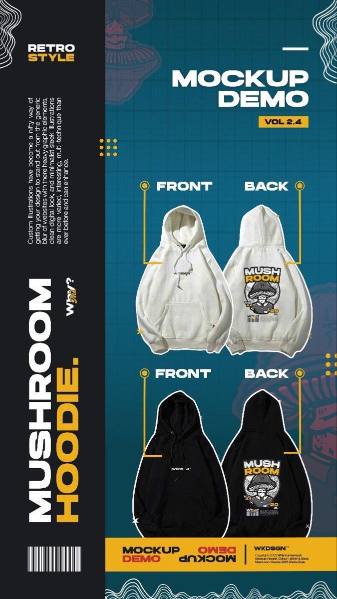 the back and front of a hoodie with instructions