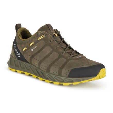 Designed to be your go-to everyday sneakers  the men's AKU Rapida Evo GTX shoes offer lightweight  waterproof protection plus all-day walking comfort for both easy excursions and urban adventures. Casual Low-top Waterproof Gore-tex Boots, Casual Low-top Gore-tex Waterproof Boots, Gore-tex Lace-up Running Shoes For Walking, Dynamic Style Walking Shoes With Rubber Sole, Casual Gore-tex Trail Running Shoes Low-top, Casual Gore-tex Low-top Trail Running Shoes, Functional Walking Shoes With Rubber Sole For Hiking, Casual Low-top Gore-tex Walking Shoes, Functional Walking Shoes With Rubber Sole For Outdoor