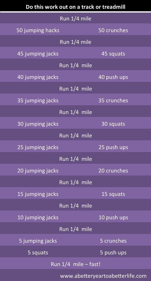 the workout plan for runners is shown in purple