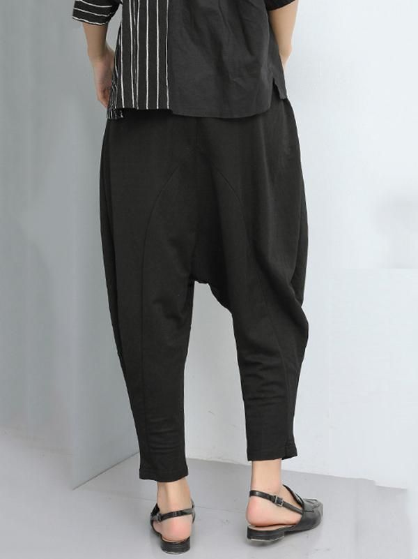 Sku CY-!25709 Material Nylon Style Loose , Plus Size , Wide Leg , Harem pants Occasion Going out , Casual Seasons Spring , Summer , Autumn Type Casual Pants Bottoms Color BLACK Size FREE SIZE Size chart: Please consult the size chart we provide for this item's measurements to help you decide which size to buy. Please note: There may be 1-3cm differ due to manual measurement. CMINCH Cm Waist Hips Length FREE SIZE 66-120 110 85 Baggy Black Harem Pants For Summer, Black Trousers For Spring, Spring Black Straight Leg Harem Pants, Black Straight Leg Casual Harem Pants, Baggy Black Bottoms For Summer, Casual Black Straight Leg Harem Pants, Baggy Black Bottoms For Workwear, Baggy Black Summer Bottoms, Black Stretch High Waist Parachute Pants