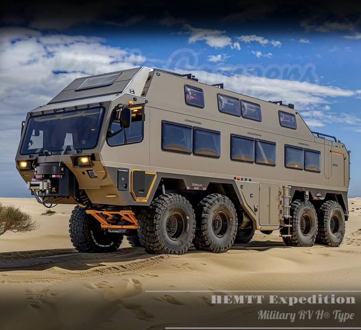 an armored vehicle driving through the desert