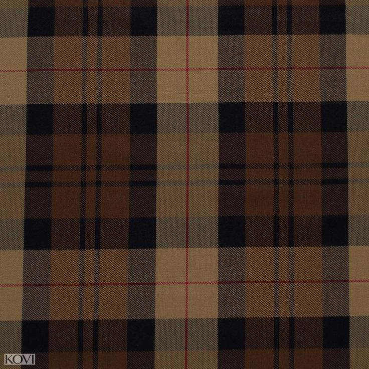 a brown and black plaid fabric