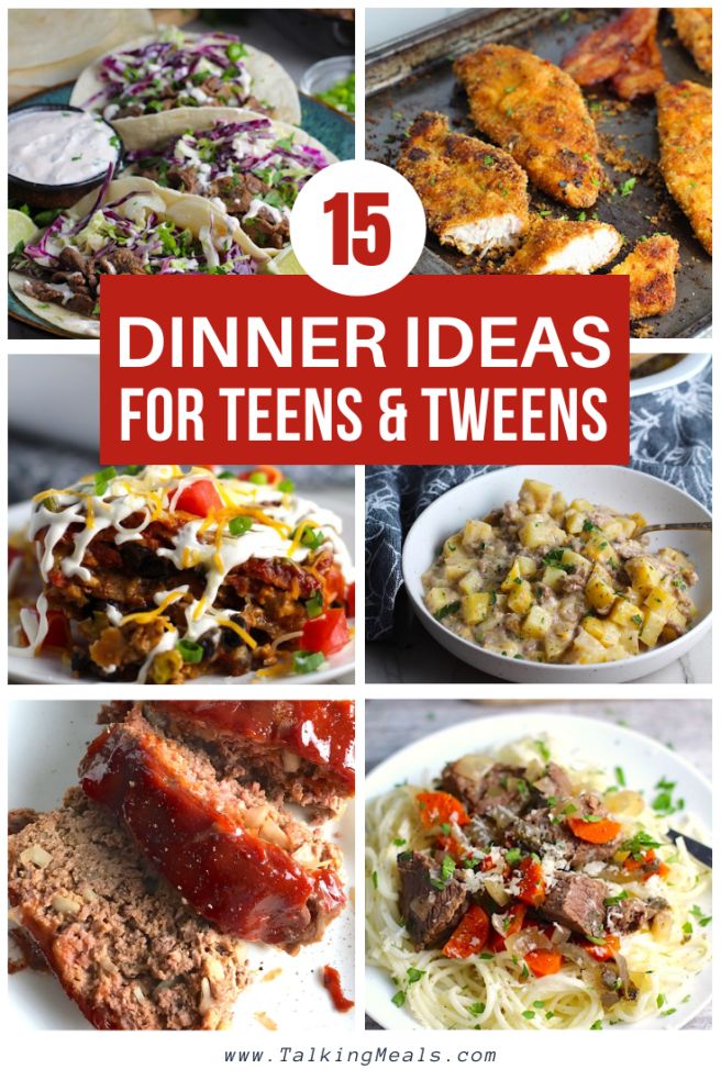 Dinner Ideas for Teens and Tweens ~ Talking Meals Dinner Ideas For Teens, Teen Cooking Recipes, Birthday Dinner Ideas, Family Dinner Menu, Easy Spring Recipes, Delicious Family Dinners, Recipe For Teens, Summer Meals, Dinner Inspiration