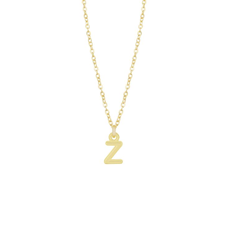 Z Gold Initial Necklace by Katie Dean Jewelry Minimalist 14k Gold Filled Initial Necklace Gift, Minimalist Initial Necklace As Gift For Her, Minimalist Initial Necklace Gift For Her, Minimalist 14k Gold Filled Charm Necklace With Initial Pendant, Minimalist Initial Necklace With Adjustable Chain For Personalized Gift, Simple Initial Pendant Necklace With Adjustable Chain, Gold Initial Necklace With Delicate Chain For Personalized Gift, Minimalist Charm Necklace As A Gift For Her, Dainty 14k Gold Filled Initial Pendant Necklaces