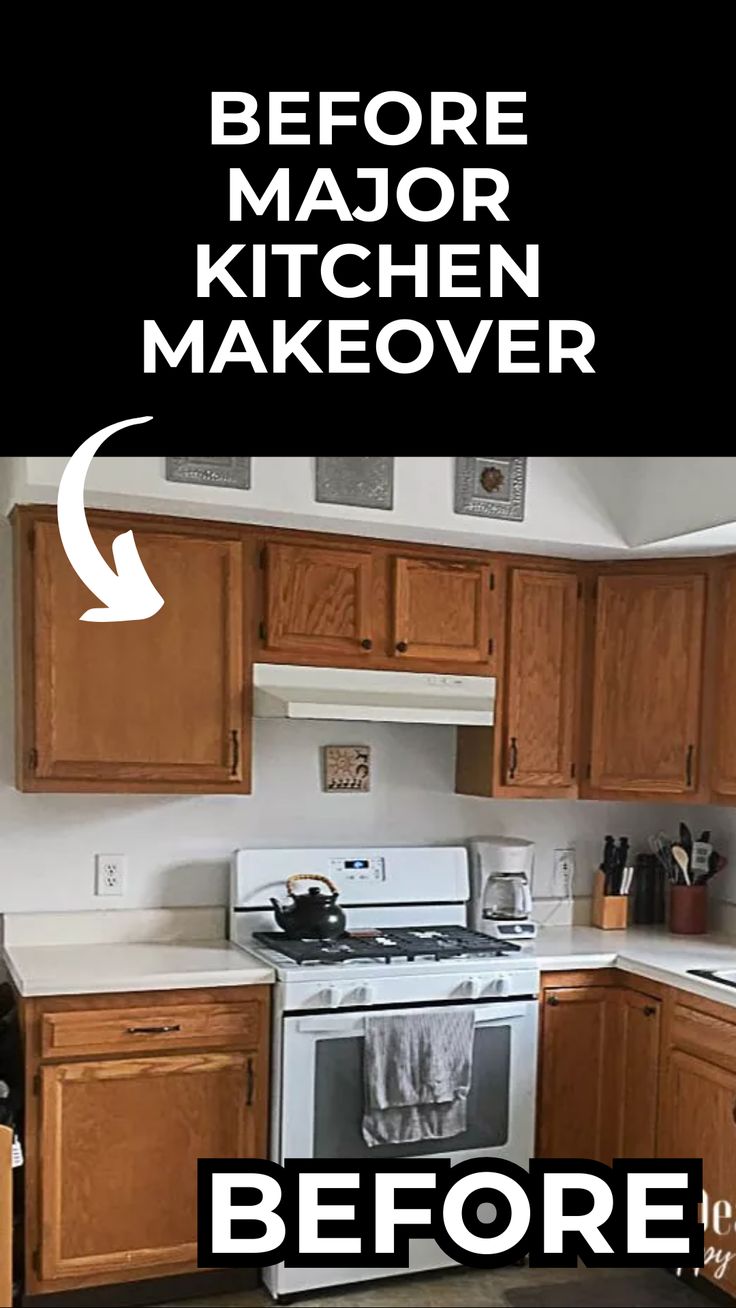 before and after photos of a kitchen remodel