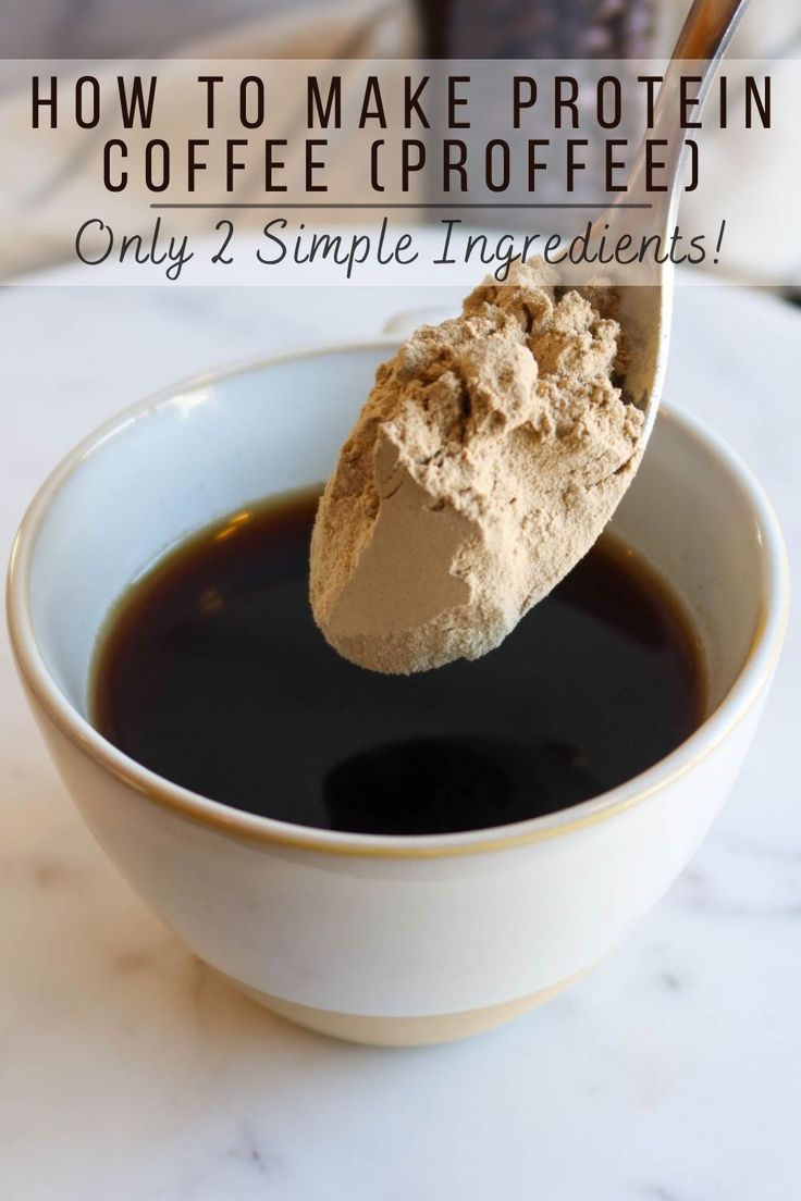 a spoon full of coffee with the words how to make protein coffee professional only 2 simple ingredients