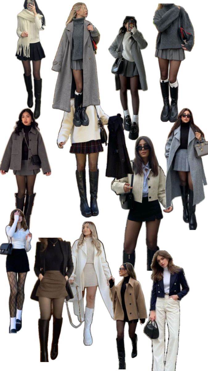 Paris Winter Outfit Aesthetic, Soft Power Dressing, Outfit Ideas New York City Winter, Versailles Outfit Winter, Collage Winter Outfits, Collage Outfits Winter, Santa Barbara Outfit Fall, Autumn In Paris Outfit, Outfits For Europe Fall