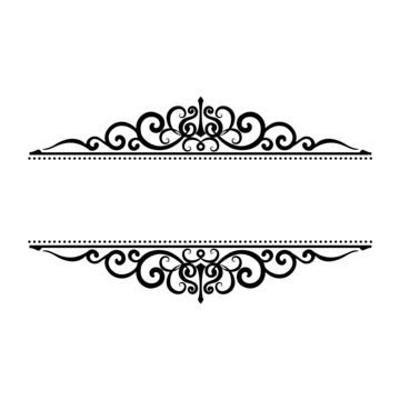 two black and white ornamental designs on a white background, borders, ornaments, decorative png and psd