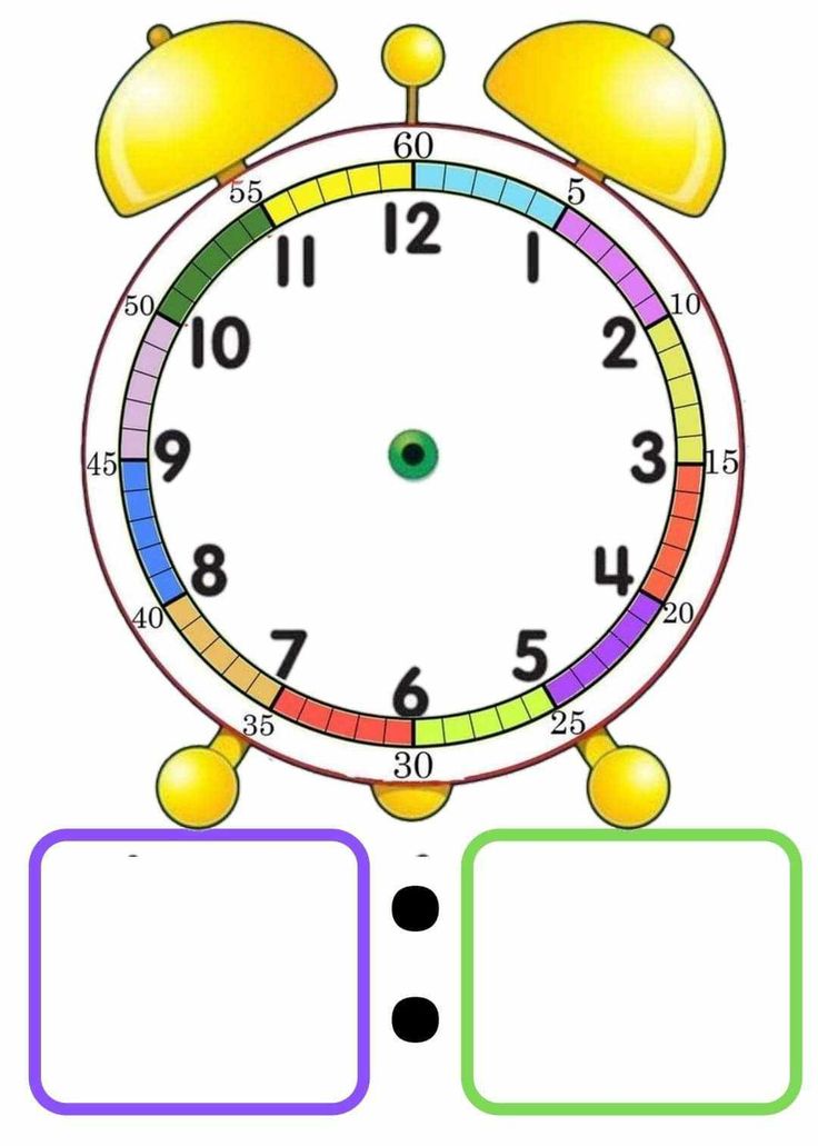 a clock with three different colored numbers on the front and back sides, as well as two