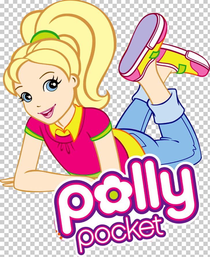 a cartoon girl holding a hair dryer in her hand, with the word dolly pocket on