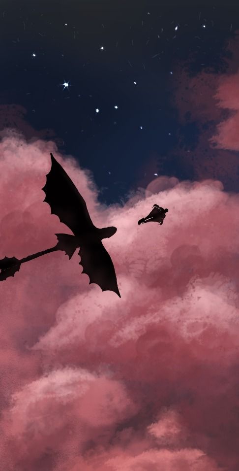 two bats flying in the sky with pink clouds