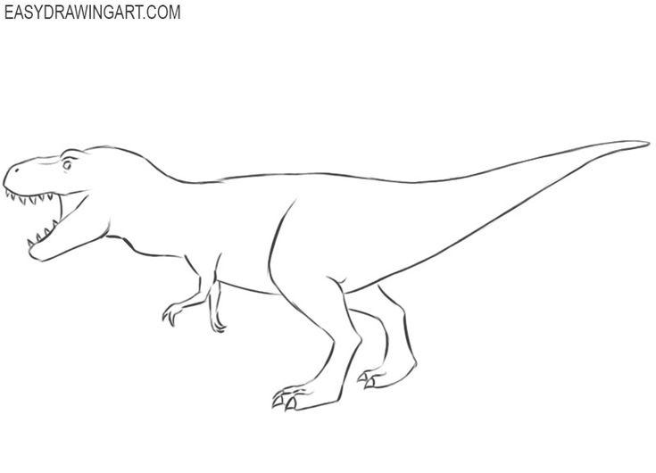 a drawing of a dinosaur with its mouth open