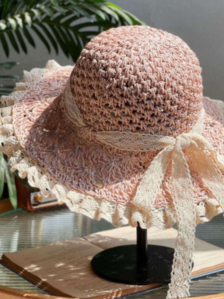 30-70% OFF✓ Fast Shipping✓Add elegance to your beach day with this vintage knitted lace brim sun hat. A chic vintage look for sunny days. Shop now! Women Sun Hat, Crochet Watermelon Hat, Crochet Beach Hat, Carnival Ideas, Crocheted Stuff, Sun Fashion, Crochet Sun Hat, Easy Crochet Hat, Knitted Lace