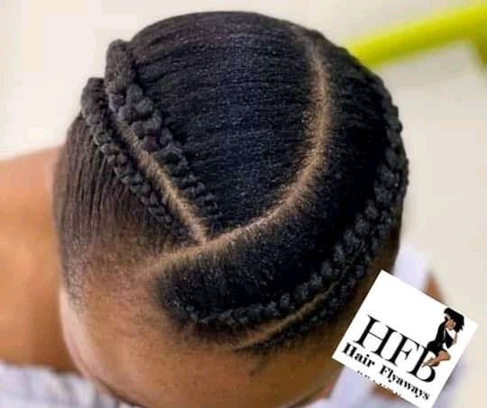 2 Twist On Natural Hair, Two All Back Hairstyle, Nywele Za Mkono Mitindo, 2 Cornrows Natural Hair, Nigerian Hairstyles Natural, Natural Hair Conrows Lines, Plain Cornrows On Natural Hair, Natural Hair Plaiting Styles, Small Lines Cornrows With Natural Hair