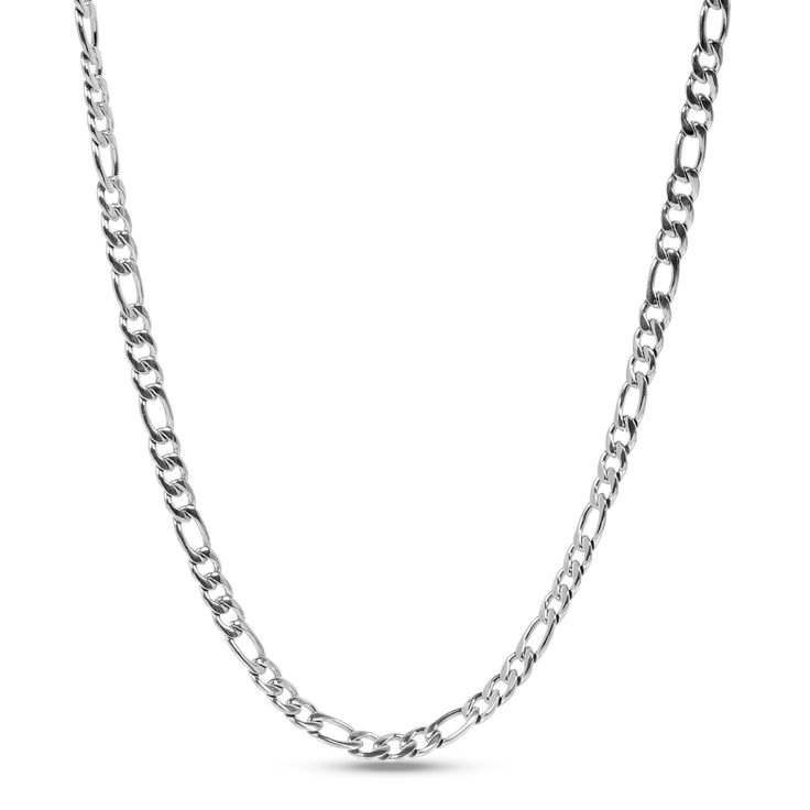 The eye is naturally drawn to the Figaro link chain in this authentic stainless steel necklace. The Figaro link is said to originate in Italy, and it remains a popular style for Italian jewelers. However, you do not need to go all the way to Italy for this timeless style. Instead, you can get it today when you order this necklace in stainless steel. The chain is made to resist corrosion and discoloration, and its gleaming finish can accent any number of styles. Shop for different colors like bla Silver Pocket Watch, Figaro Chain Necklace, Jewelry Advice, Jewelry Picture, Gold Diamond Earrings, Link Chain Necklace, Jewelry Images, Affordable Jewelry, Stunning Jewellery