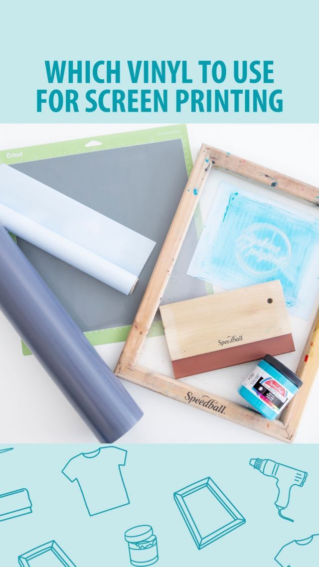 an image of some crafting supplies with the text which vinyl to use for screen printing