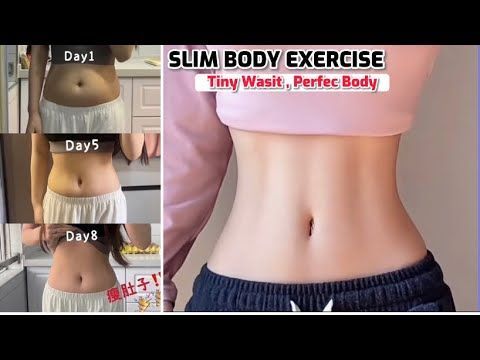 the before and after pictures show how slim body exercises are performed on women's bodies