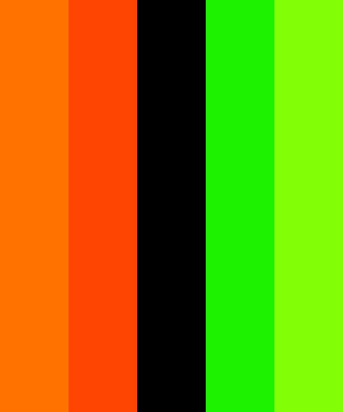 an orange, green and black background with vertical lines in the center that are horizontal