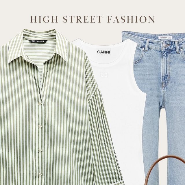 Outfit Inspiration | Fashion on Instagram: "Love how well this green striped shirt goes with tan accessories 🙌🏼 give me all the spring tones   Will link in my stories then add to MARCH3 highlight and @Itk.europe shop (link in bio)  #outfitboard #ootd #fashiongram #dailyoutfitinspo #whatimwearing #virtualstylist #chicstyle #fashionblogger #everydaystyle #whatiworetoday #wiwt #todaysoutfit #outfitideas #casualoutfitideas #whattowear #outfitinspiration #explorepage #highstreetfashion #capsulewardrobe  #pullandbear #zara #zarawoman #personalstylist #inspostyle #outfitinspo #ltkfashion #springoutfits #springfashion   Outfit inspiration - outfit ideas - casual outfit - capsule wardrobe - everyday outfits - OOTD" Green Striped Shirt Outfit, Outfit Capsule, Green Striped Shirt, Outfits With Striped Shirts, Tan Accessories, Spring Tones, Olive Top, Outfit Check, Capsule Outfits