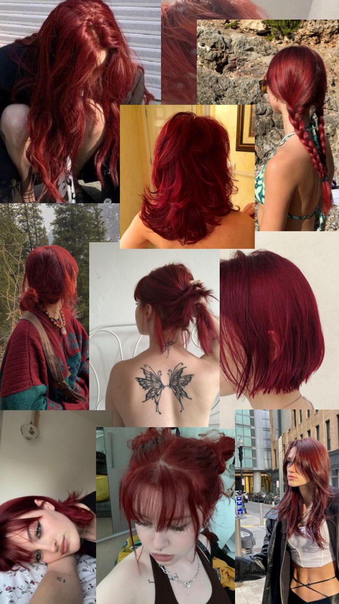 تمثال الحرية, Wine Hair, Red Hair Inspo, Cherry Hair, Dyed Hair Inspiration, Hair Inspiration Short, Pretty Hair Color, Hair Stylies, Dye My Hair