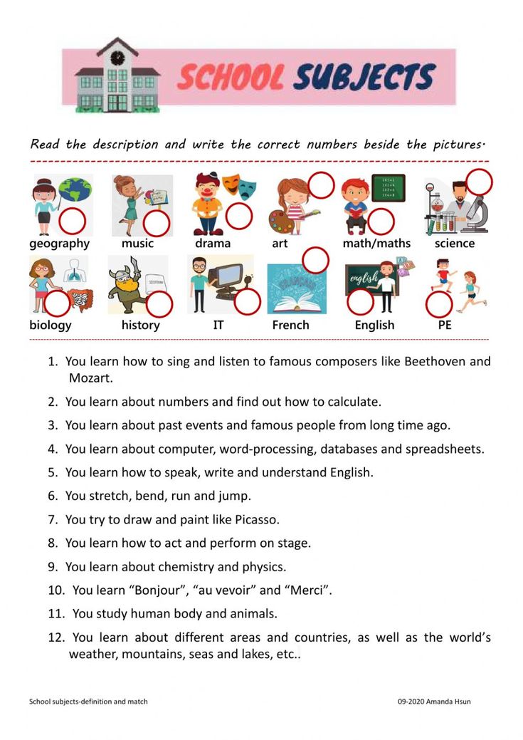 an english worksheet with pictures and words