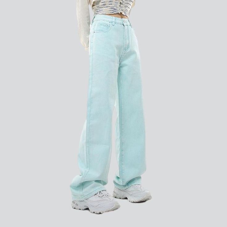 Introducing the 2023 Spring-Summer Collection ââ‚?an urban laid-back style for the bold and daring! Our pastel color. baggy. high-waist jeans are here to give your wardrobe a boost of punk-style sophistication. With a unique zipper & button closure duo. these jeans are perfect for any occasion.Why They're Your Next ObsessionThe effortless streetwear style of these jeans make them the perfect choice for a music festival. a leisurely day out. or a night on the town. Featuring an eye-catching distr Baggy Flare Jeans For Streetwear, Trendy High-waisted Cargo Pants, Casual Baggy High-waist Flare Jeans, Chic High-waist Bottoms For Streetwear, Spring Baggy Straight Leg Bottoms, Chic High Waist Bottoms For Streetwear, Casual Baggy High Waist Flare Jeans, Spring Relaxed Fit High-waisted Cargo Jeans, Casual High-waisted Flare Jeans For Streetwear