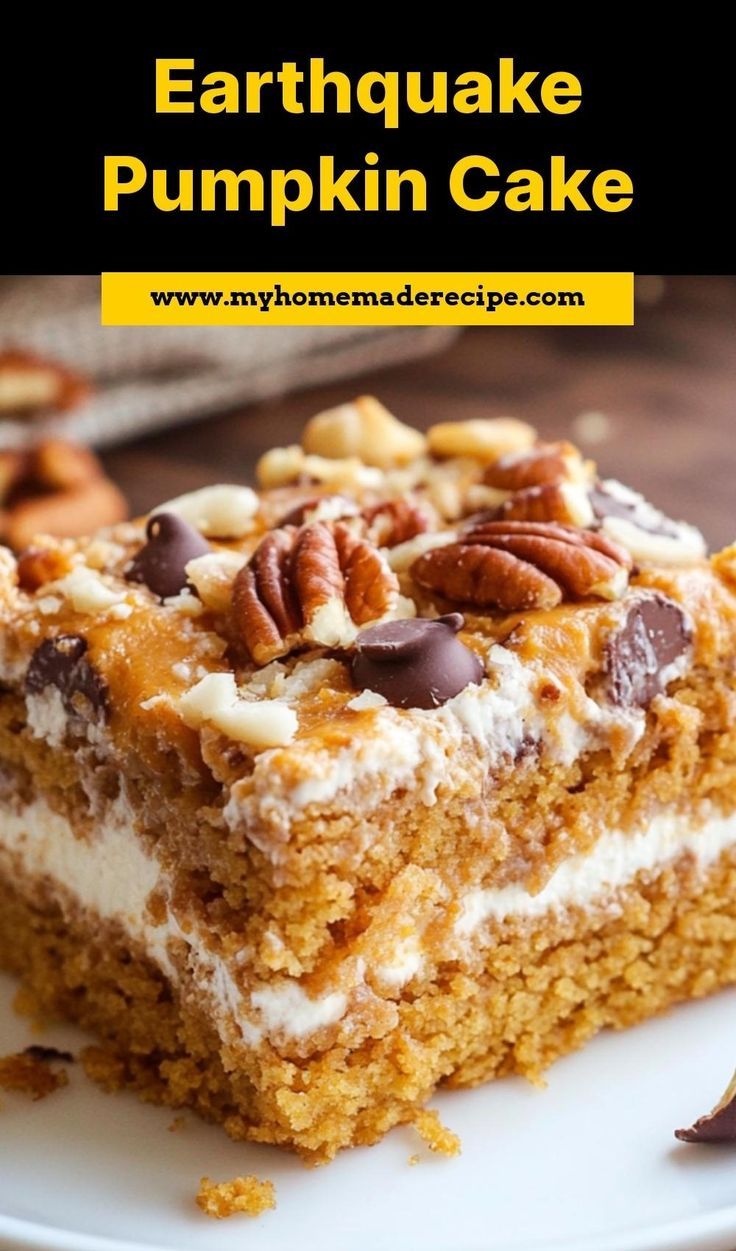 This earthquake pumpkin cake is the best pumpkin cake for fall dessert. Moist, spiced, and filled with creamy swirls, it’s the ultimate pumpkin cake for Thanksgiving or Halloween gatherings Pumpkin Earthquake Cake Recipe, Cake For Thanksgiving, Best Pumpkin Cake, Pumpkin Butterscotch, Earthquake Cake, Boxed Cake Mixes Recipes, Butterscotch Cake, Cream Cheese Desserts, Swirl Cake