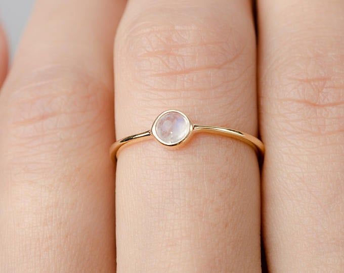 Zirconia Open Ring Gemstone Jewelry Dainty Stacking Ring | Etsy Dainty Crystal Wedding Ring, Elegant Gemstone Midi Rings, Dainty Crystal Birthstone Ring For Wedding, Wedding Midi Rings With Gemstones, Dainty Birthstone Midi Rings For Wedding, Dainty Birthstone Wedding Ring, Delicate Moonstone Promise Ring, Delicate Solitaire Midi Rings, Dainty Crystal Ring For Formal Occasions