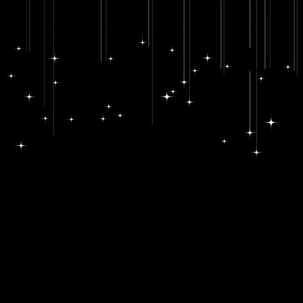 a black background with white stars and lines