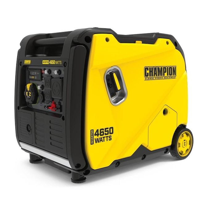 a yellow and black portable generator on a white background