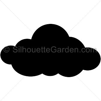 a black and white silhouette of a cloud