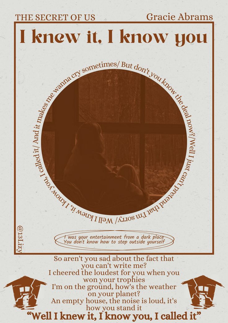 the secret of us - i knew it, i know you poster with an image of a person sitting in front of a window