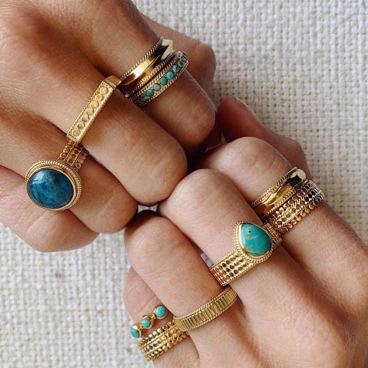 Anna Beck Jewelry, Anna Beck, Rings Cool, Ring Finger, Jewelry Photography, Stacking Rings, Bracelet Stack, Gold Bracelet, Color Pop