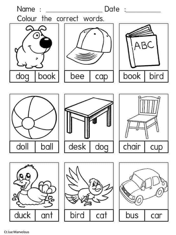 printable worksheet for beginning and ending the words in english with pictures on them