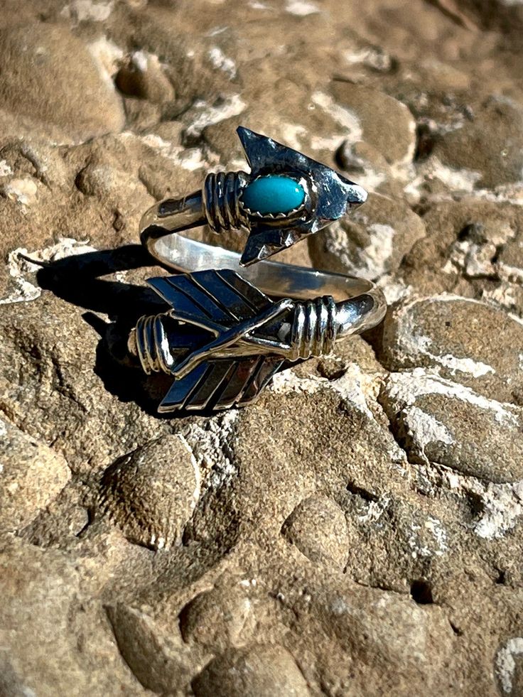 Introducing our bold and unique Arrow Ring! Available in sizes 5-12, including half sizes. Expertly crafted with the perfect blue turquoise stone, this ring is sure to make a statement. Leave your desired size in the comments for a perfect fit. Arrow Ring, Perfect Blue, Blue Turquoise, Turquoise Stone, Turquoise Blue, Perfect Fit, Turquoise, Ring, Stone